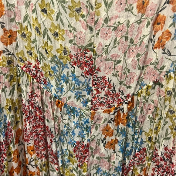 REBECCA TAYLOR Ava Floral-Print Silk Ruffle Tank Midi Dress Size 4/6 - Picture 6 of 11